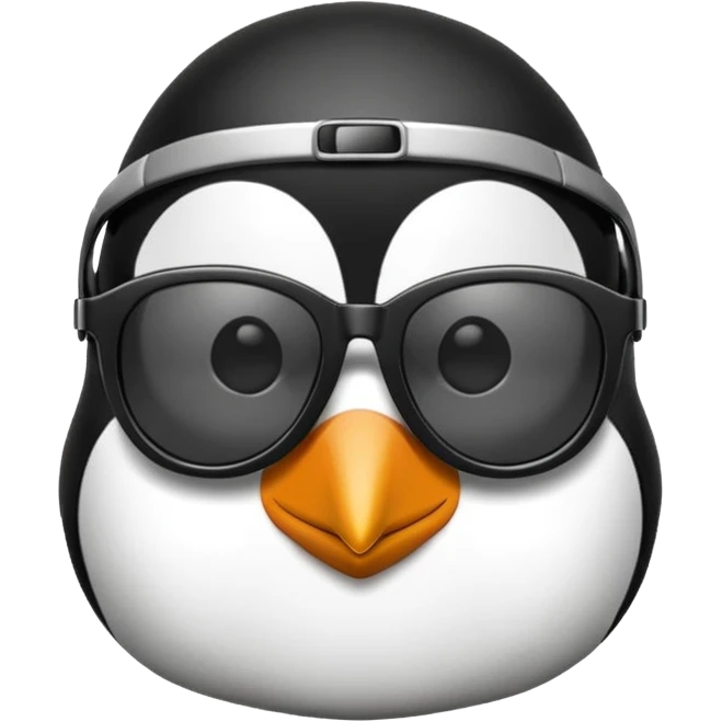 Penguin wearing shades and looking cool emoji