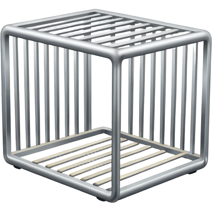 simple cage thin bars straight square surface emoji
