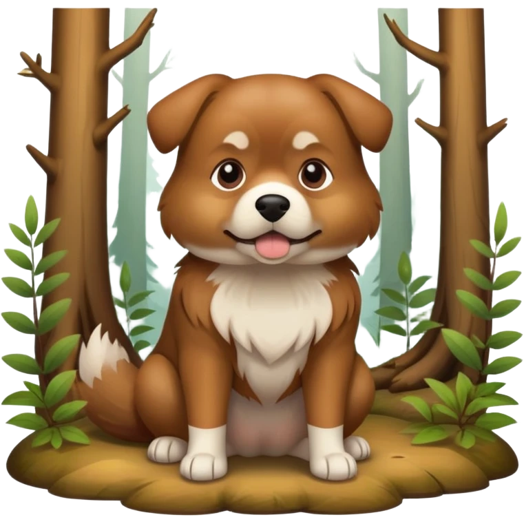 My dog took a dump in the woods emoji