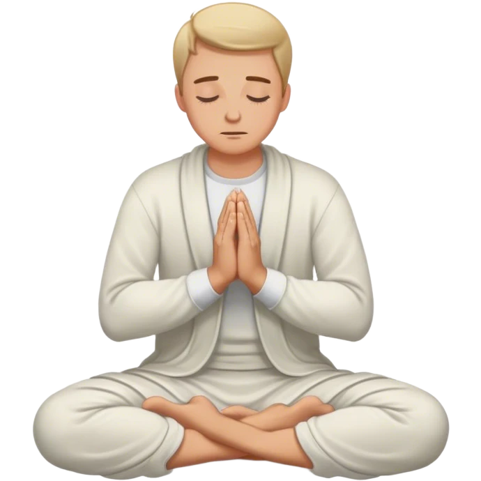 a white man on knees with hands in prayer  emoji