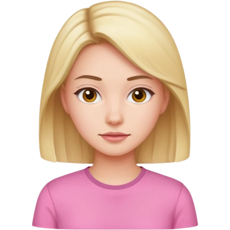young woman with pink shirt emoji