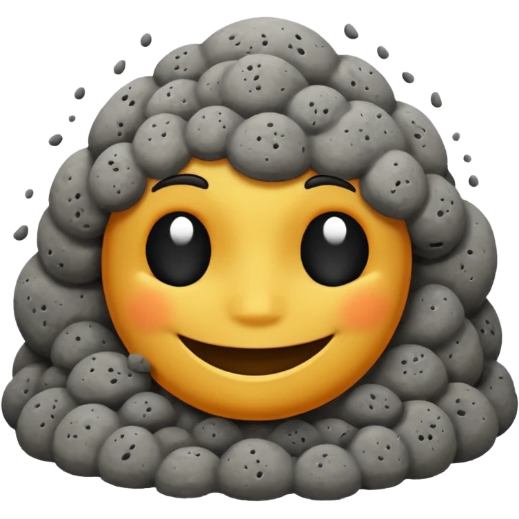 a pile of ash and dust smiling emoji