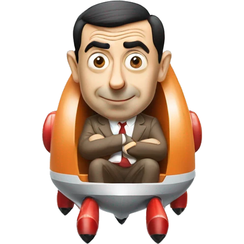 mr bean sit in rocket emoji