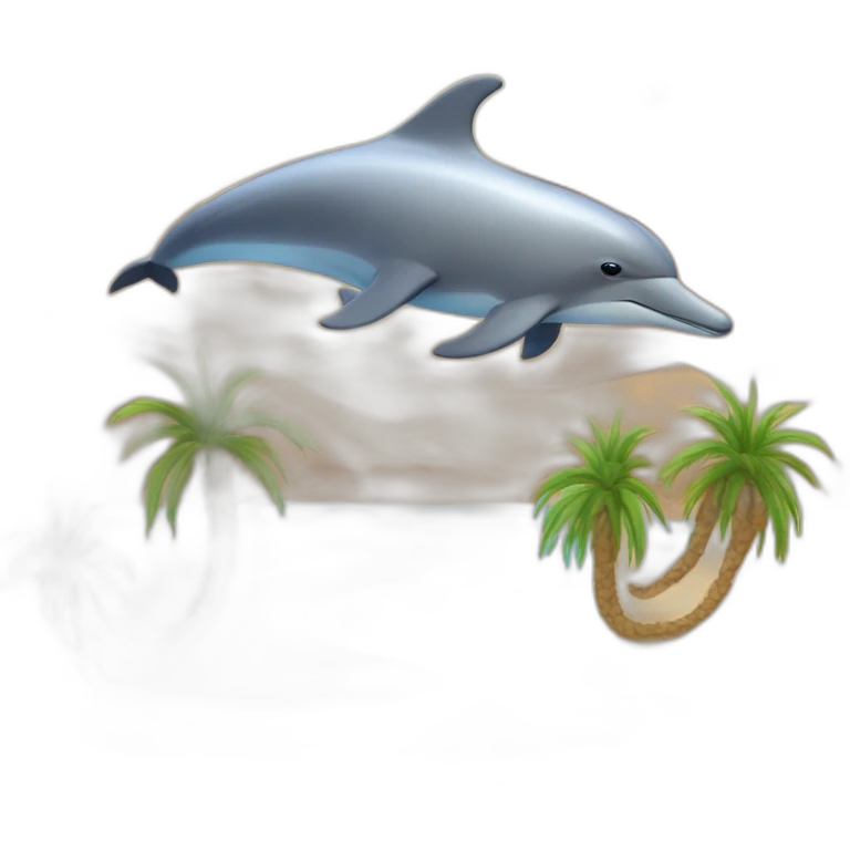 about it desert dolphin took off from the desert a map did help the dolphin the little dolphin of a desert comes by  emoji