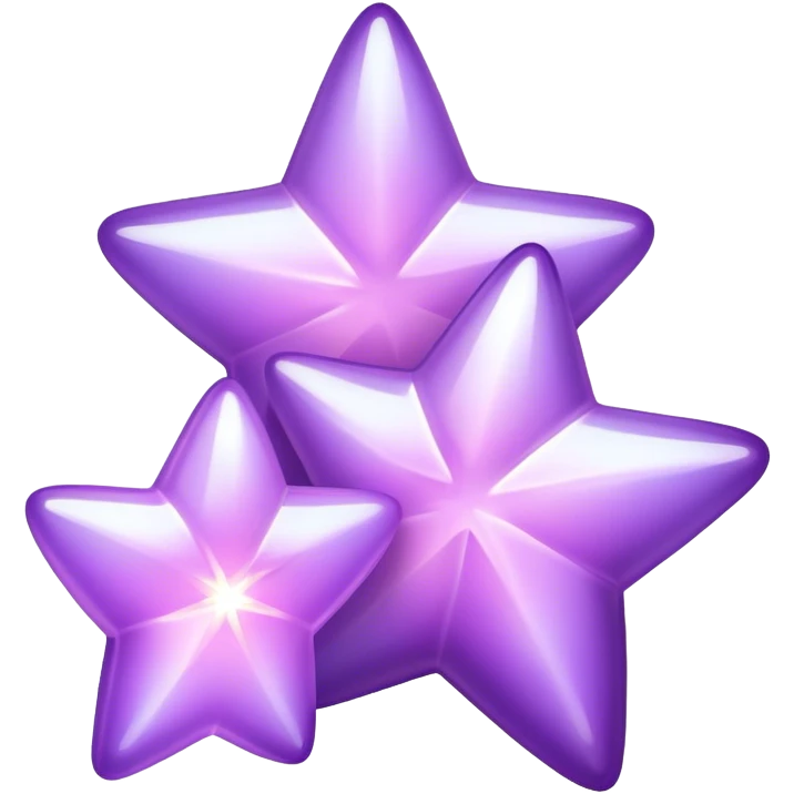 Lilac three stars emoji