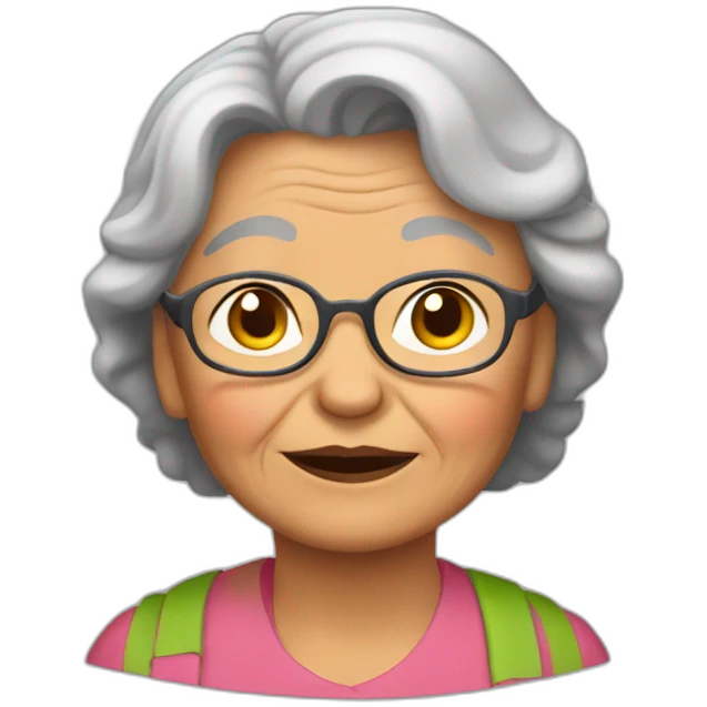 Abuela tejiendo emoji
