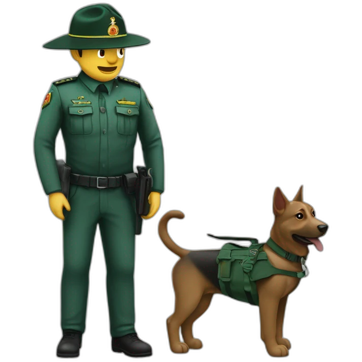 Guardia civil saludando emoji