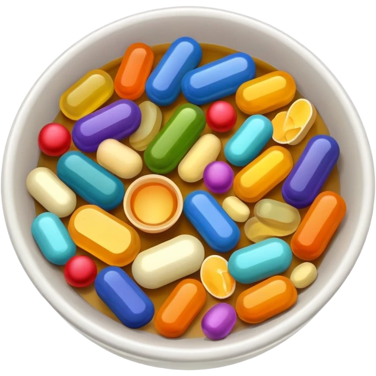 bowl of supplements  emoji