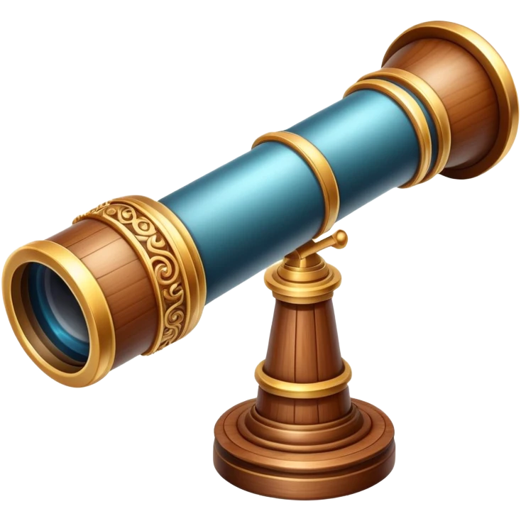 Magical wooden telescope emoji