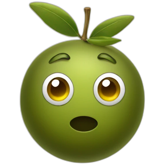 an olive on top of a weird olive emoji