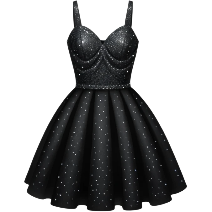 black glittery prom club dress short emoji