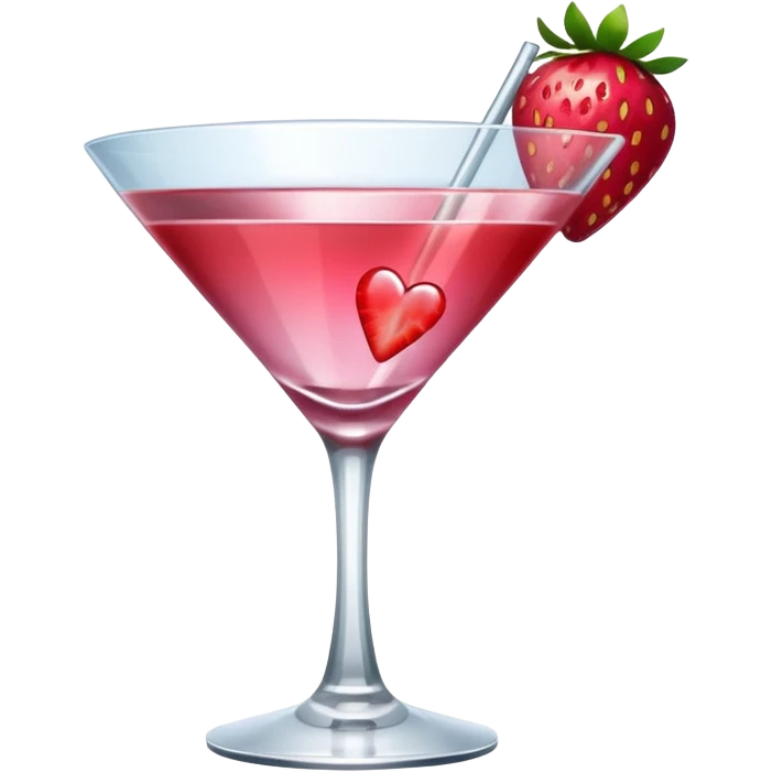 galentines red and pink cocktail emoji