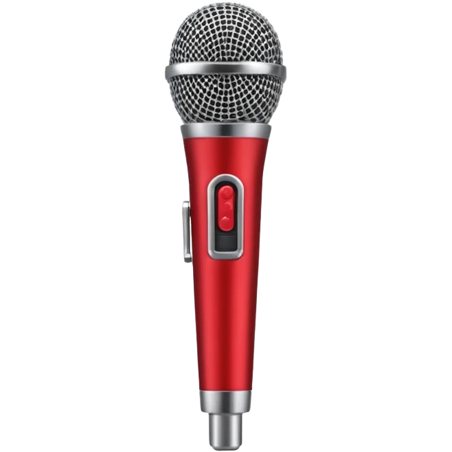 a real red microphone emoji