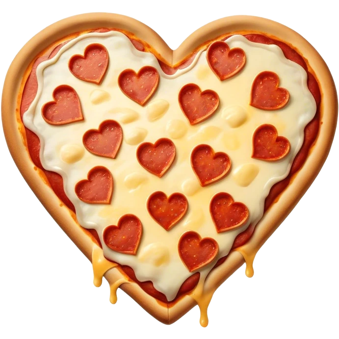 Pizza in heart shape emoji
