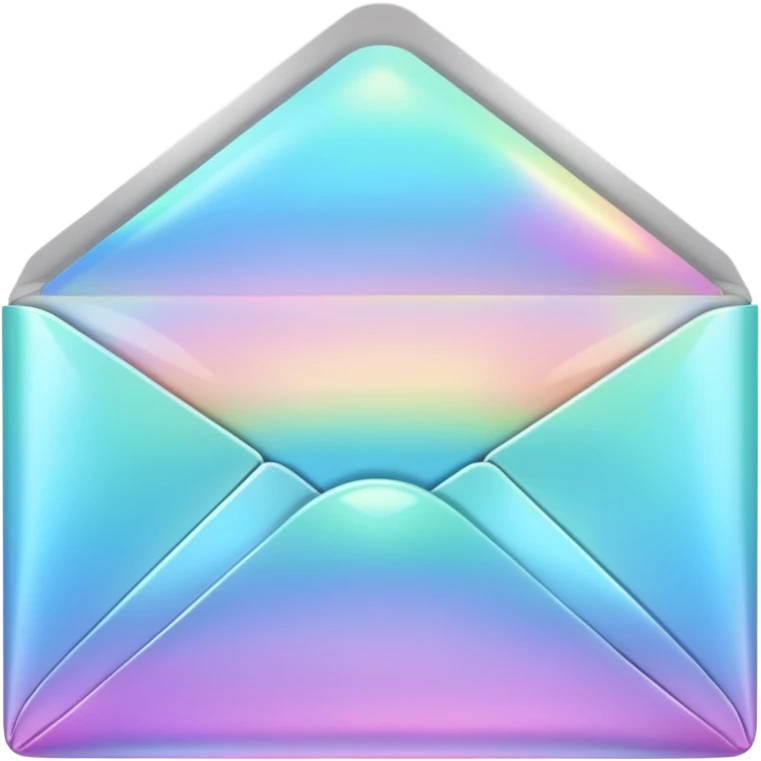 a beautiful romantic  opal envelope emoji