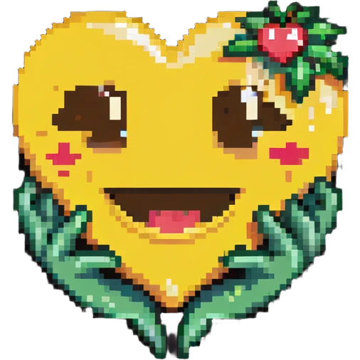 combination of the emojis 🥹 and 💖 emoji