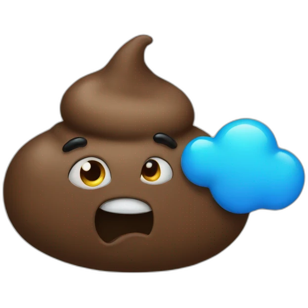 Blue poop emoji