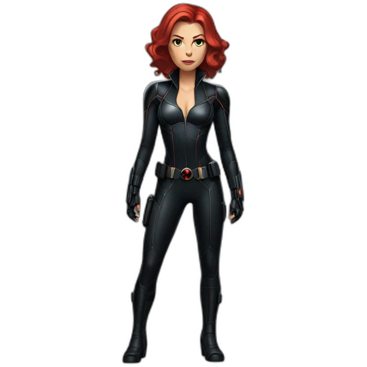 fullbody Black Widow marvel emoji