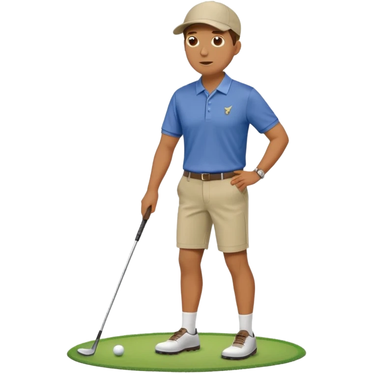 man playing golf full body emoji