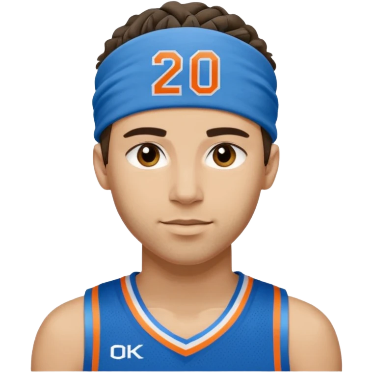 Shai Gilgous alexanderd wearing his okc blue jersey with number two with his blue headband on emoji