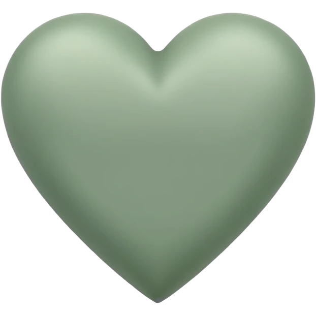 sage green heart emoji