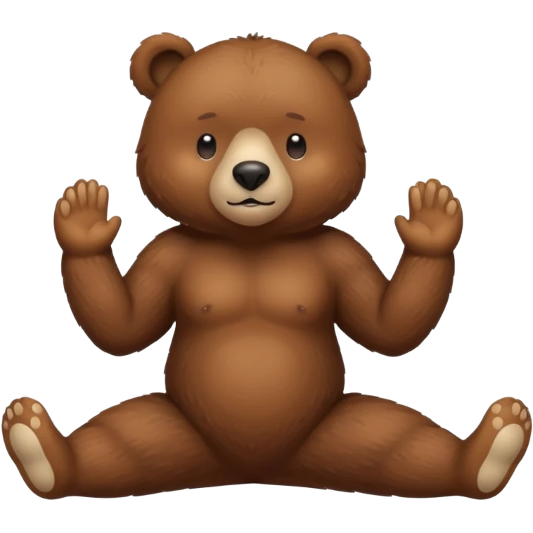 bear doing pilates yoga emoji