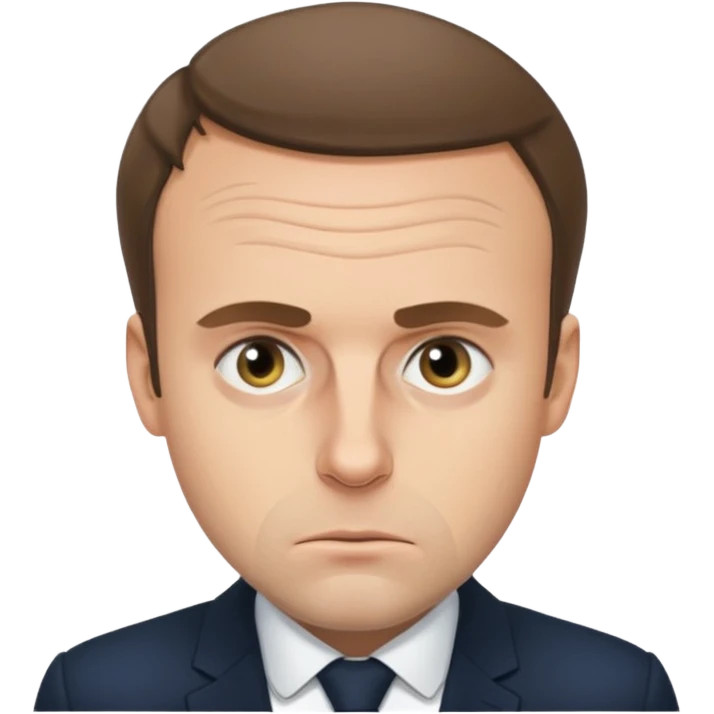 Macron, malade emoji