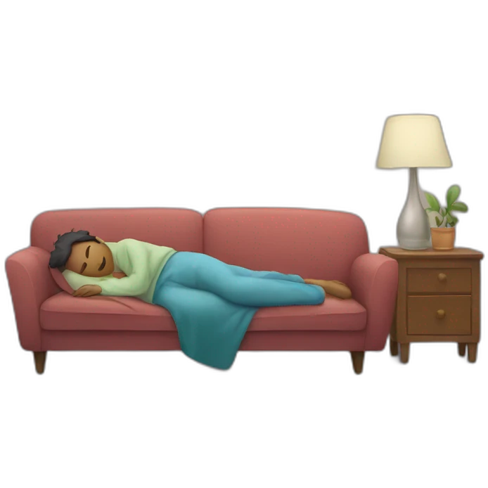Person napping on a couch emoji