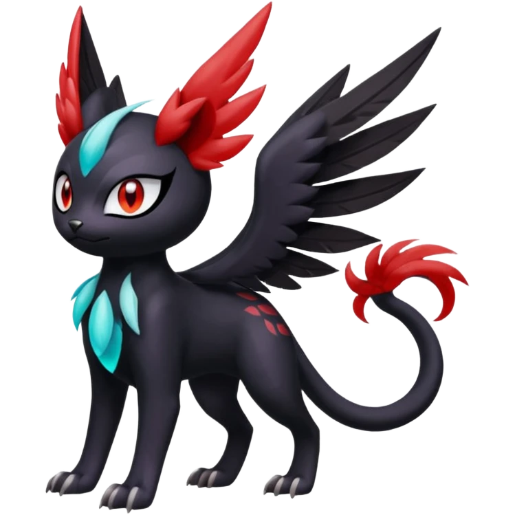 Meloetta-Purrloin-Nargacuga-Pokémon-Fakémon-fusion-hybrid-creature emoji