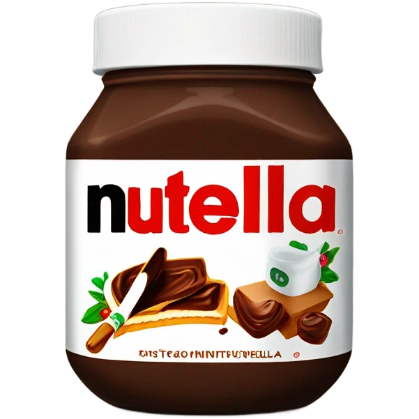 Nutella jar with “Milky Label emoji