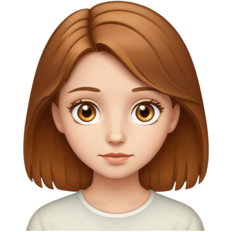 Light brown hair girl with hazel eye emoji