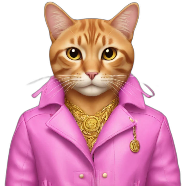 The Cat in the versace coat emoji