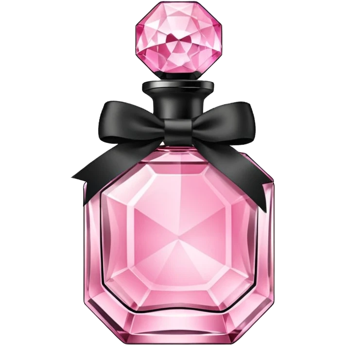 Iplight pink crystal perfume bottle with black ribbon display emoji