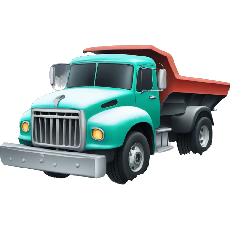 Truck plowing snow big tires  emoji