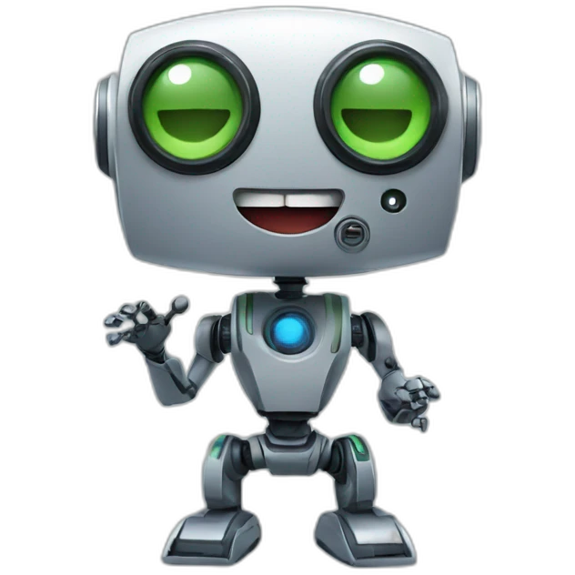 Robot singing emoji