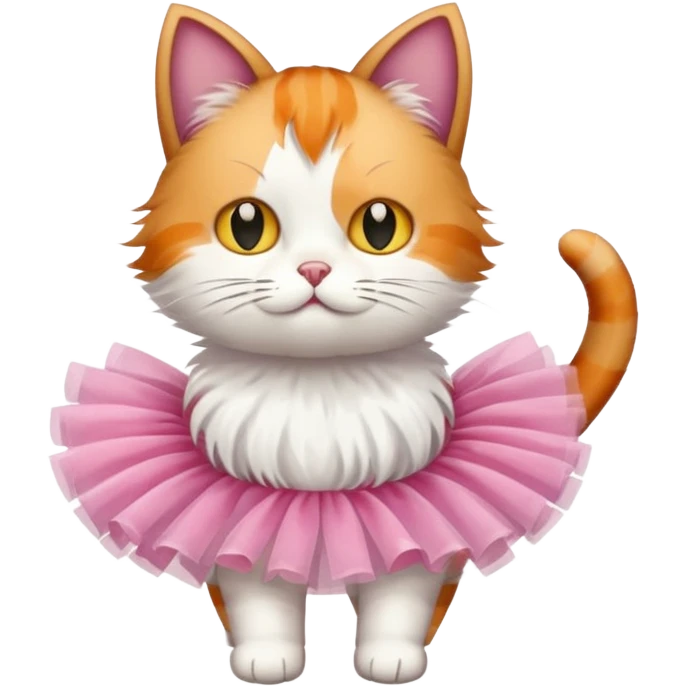 Cat with tutu emoji