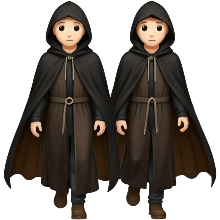 People in cloak emoji