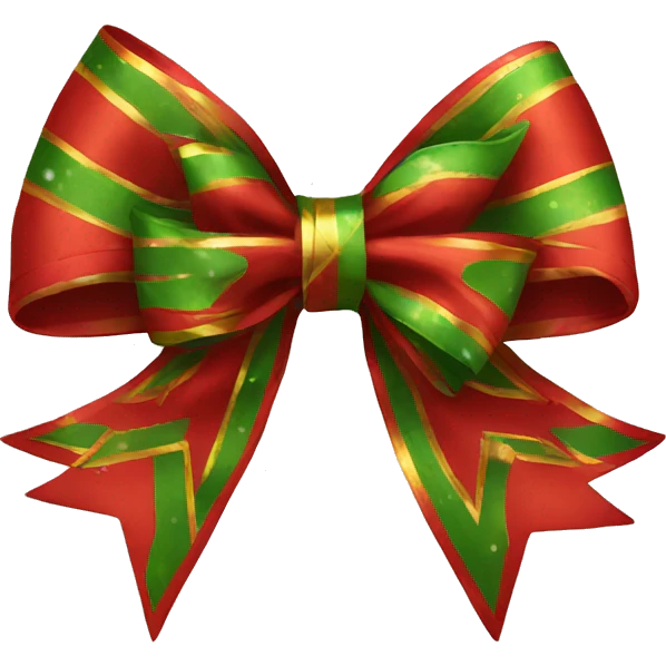 Christmas bow emoji