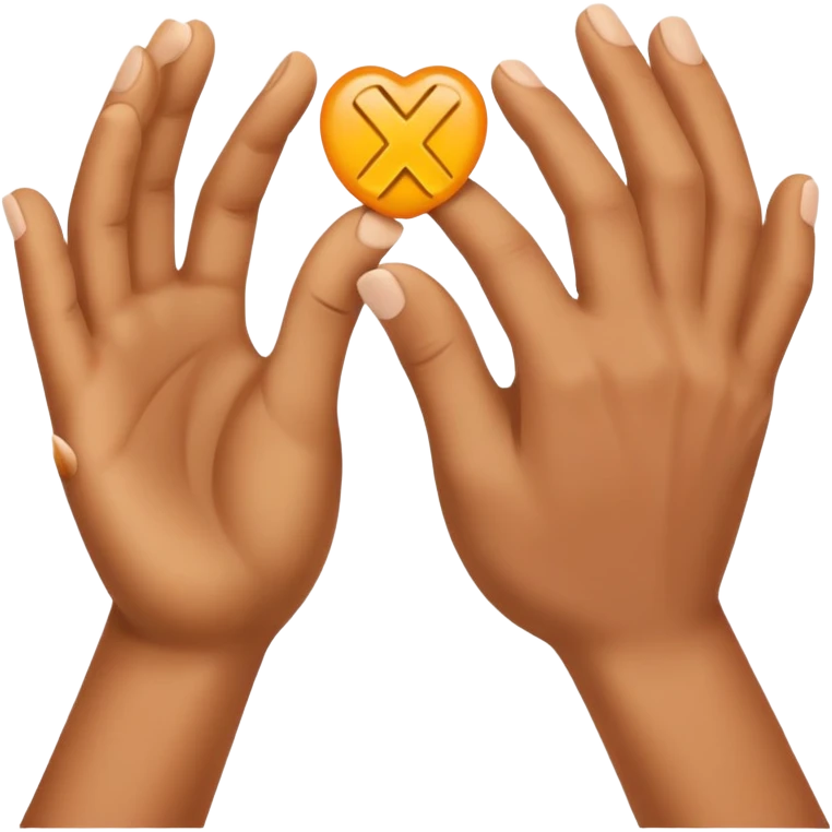 2 hands making an X emoji