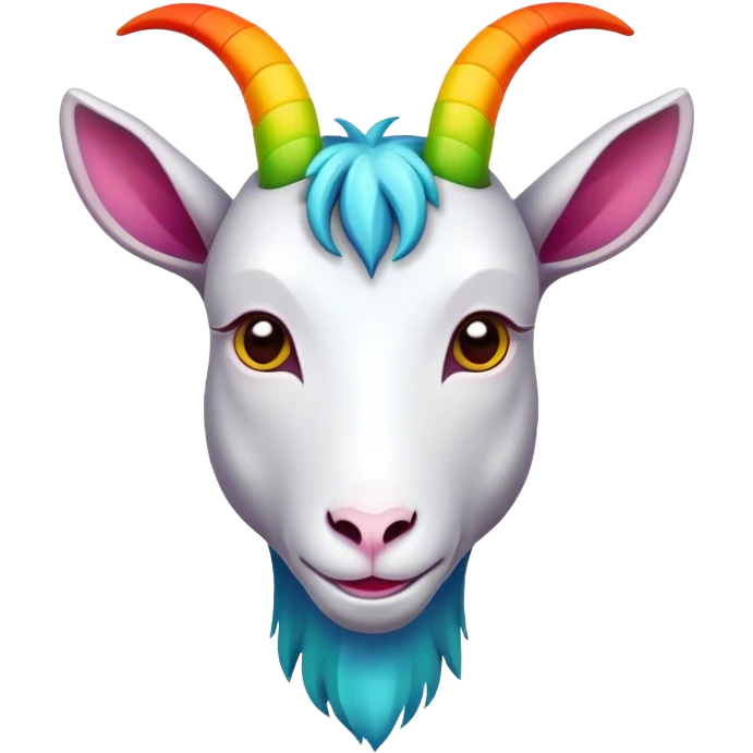 Make a Message with colorful Message is GOAT emoji