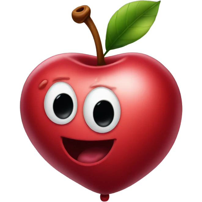 Cherry that is popping like a balloon emoji