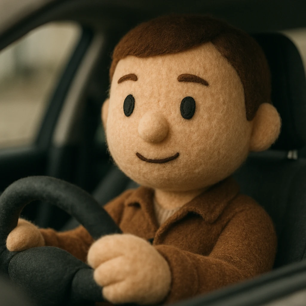 person driving a car emoji