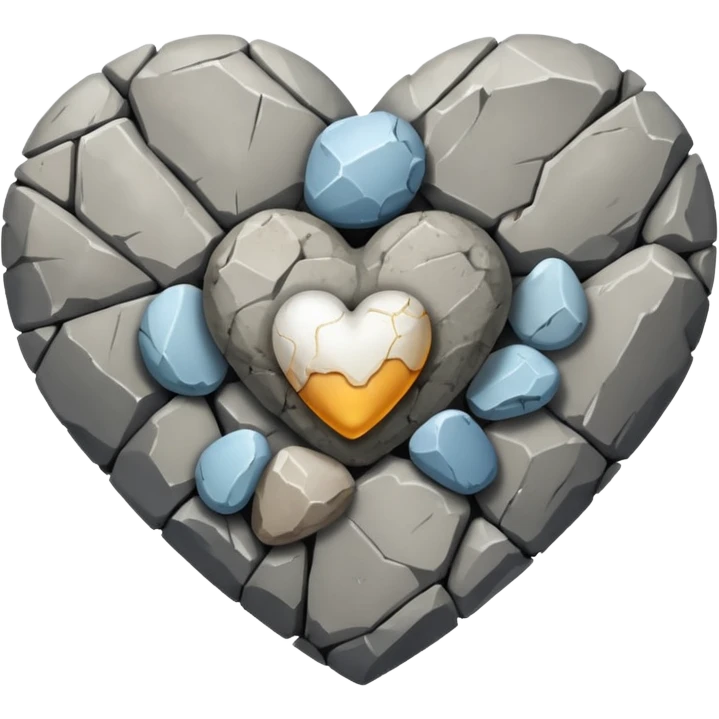 A heart of stones emoji