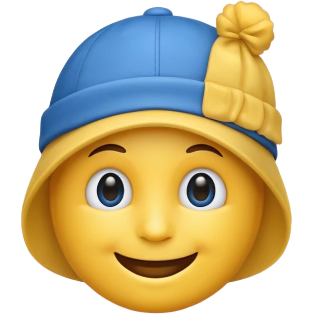 Mavi Şapkalı gülen emoji emoji