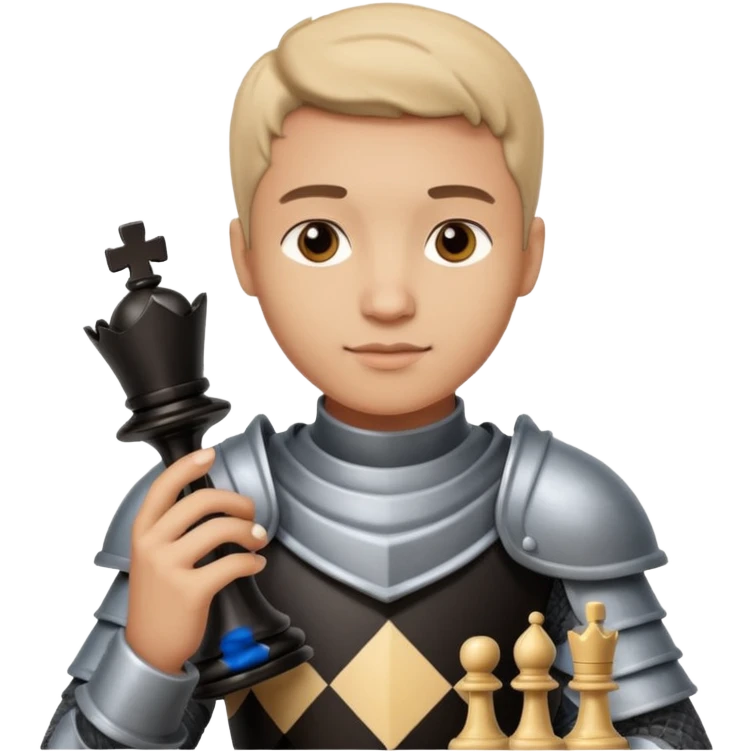 Player holding a knight,Chess club. emoji