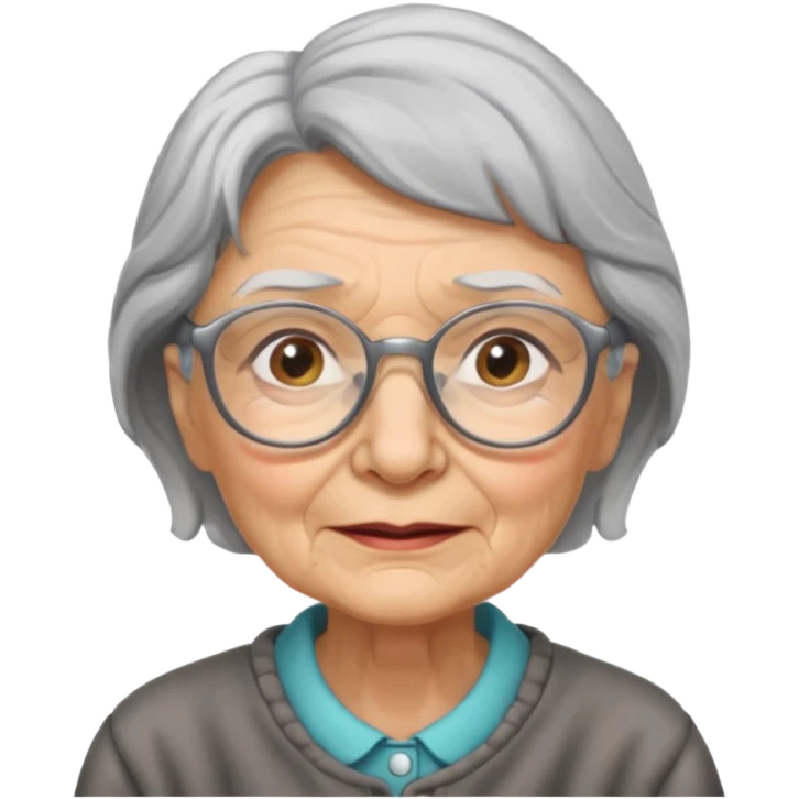 professor old woman emoji