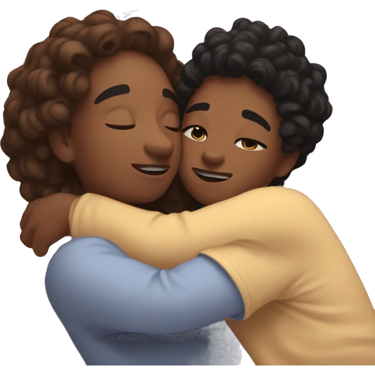 Cuddling with🥺 emoji