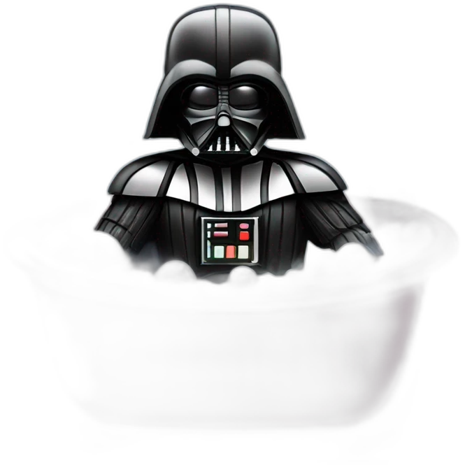 darth vader in a bubble bath emoji