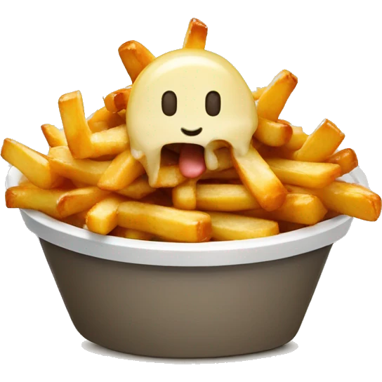poutine qui mange une poutine emoji