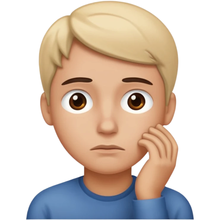 person contemplating a situation of being lost emoji